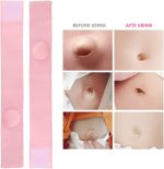 Wchiuoe Umbilical Hernia Belt, Baby Belly Button Band, 2pcs Children Infant Baby Umbilical Hernia Belt, Infant Abdominal Binder, Adjustable Baby Navel Truss Support Abdominal Belt (Pink) - Image 4